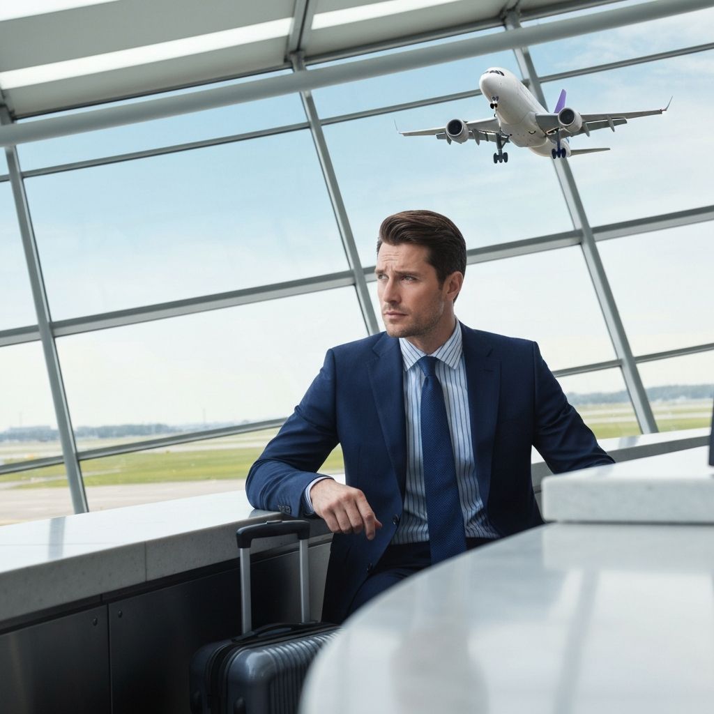 Professional businessman at airport